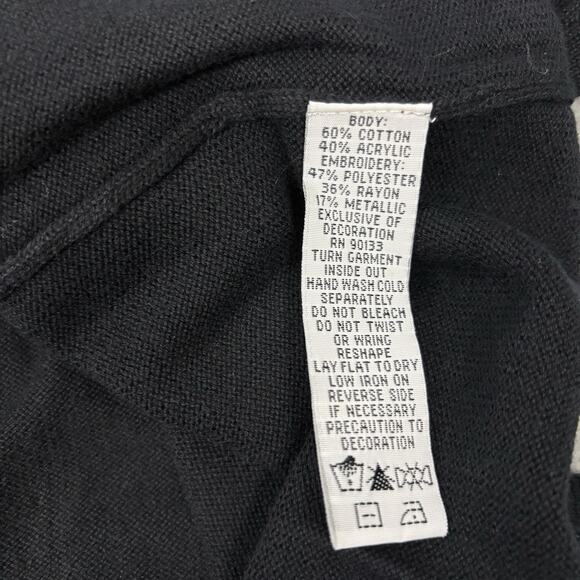 Bob Mackie Wearable Art Cardigan Women Medium Sequin Embroidered Full Button - Picture 12 of 12